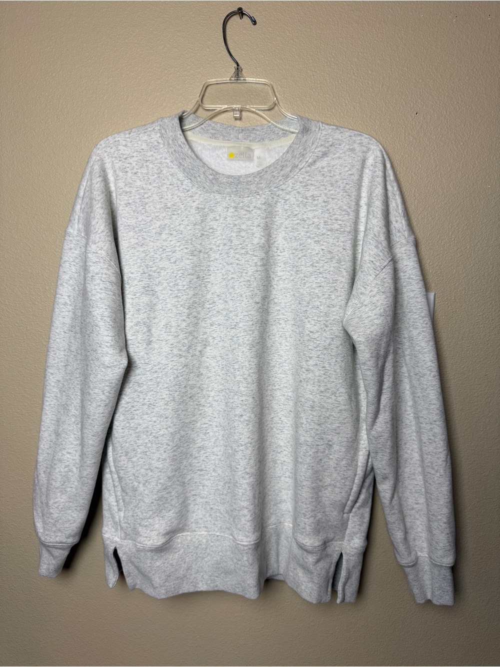 Zella Ultracozy Fleece Relaxed Sweatshirt - Size M, Light Gray